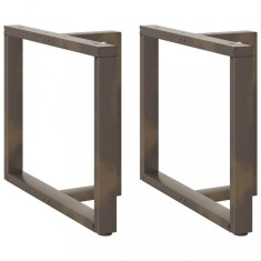 vidaXL Picioare de masă &icirc;n formă de T, 2 buc., negru, 90x35x(72-73) cm, oțel