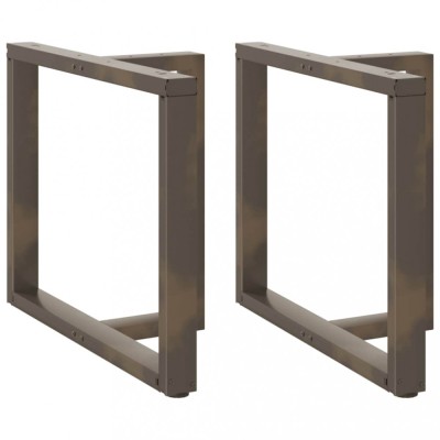 vidaXL Picioare de masă &amp;icirc;n formă de T, 2 buc., negru, 90x35x(72-73) cm, oțel 4013067 foto