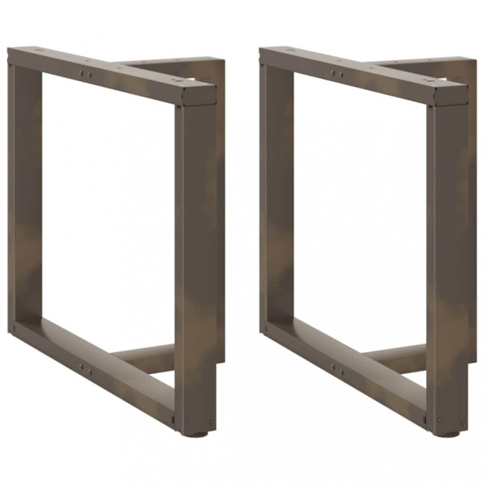vidaXL Picioare de masă &icirc;n formă de T, 2 buc., negru, 90x35x(72-73) cm, oțel 4013067