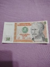 Peru 50 intis 1987 UNC