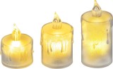 Set 3 lumanari LED MagicHome pentru Craciun, lumina alb cald