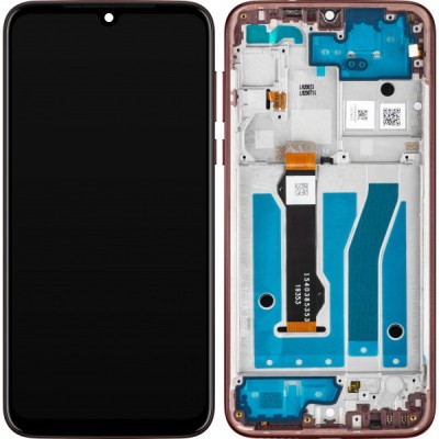 Display cu Touchscreen Motorola Moto G8 Plus, cu Rama, Rosu (Dark Red), Service Pack 5D68C15529 foto
