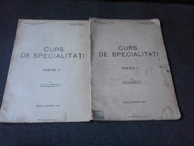 CURS DE SPECIALITATI - D. STANESCU 2 VOLUME foto