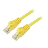 Cablul de rețea U/UTP 6 litat CCA PVC galben 1,5m 26AWG