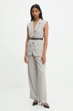 Answear.LAB set - vestă și pantaloni culoarea gri