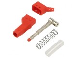 Mufă Banană 4mm Roșie 19A 600V