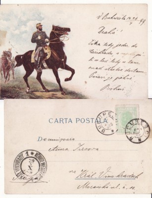 Casa Regala- Regele Carol I- litografie -rara-Socecu foto
