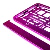 Suport numar inmatriculare din plastic, calitate Premium, culoare ROZ FAVLine Selection, Amio