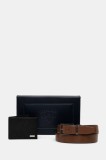 U.S. Polo Assn. portofel și curea din piele Lawrence culoarea negru, WIU6L2681MHA