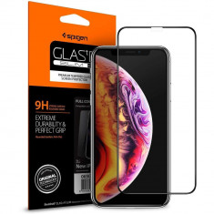 Folie de protectie Spigen Glass FC pentru Apple iPhone 11 Pro MaX/XS Max Negru