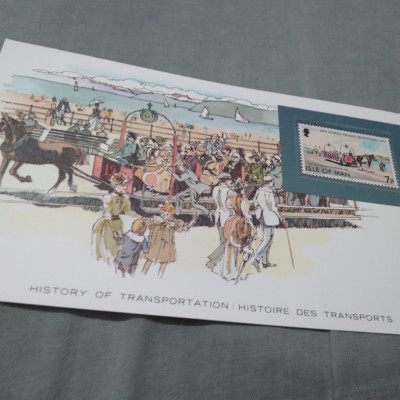 CARD SUVENIR CU TMBRU NESTAMPILAT /E MAI MARE CA CP/ISLE OF MAN foto