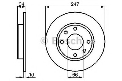 Disc frana PEUGEOT 306 Hatchback (7A, 7C, N3, N5) (1993 - 2003) BOSCH 0 986 479 C54 foto