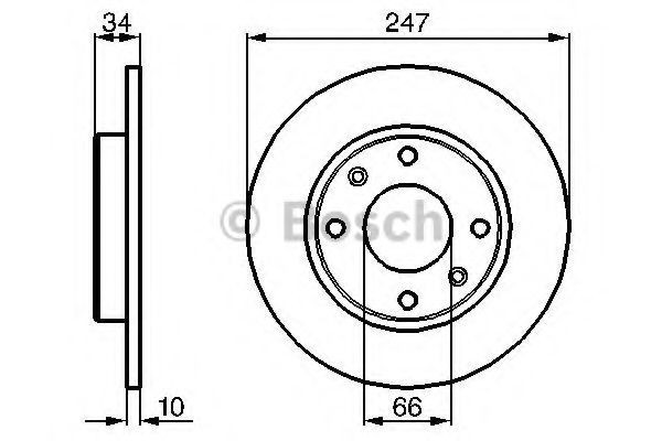 Disc frana PEUGEOT 306 Hatchback (7A, 7C, N3, N5) (1993 - 2003) BOSCH 0 986 479 C54