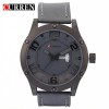 Ceas Barbatesc Curren M8251GRI, Analog, Otel Inoxidabil, Piele, Rezistent Apa 3Bar, Casual Elegant, Afisare Data