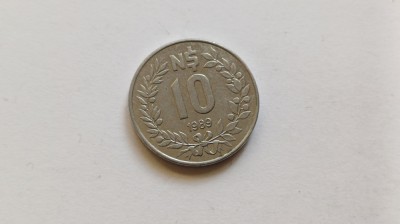Uruguay-10 Nuevo Pesos 1989 foto