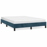 Cumpara ieftin Cadru de pat fara saltea, albastru inchis, 140x200 cm, catifea
