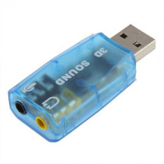 Placa de sunet pe USB 3D 7,1 CH Audio intrare microfon si iesire boxe/casti foto