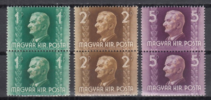 UNGARIA 1941 MIKLOS HORTHY PERECHE SERII MNH