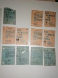 LOT 6 PLICURI FILATELICE CU PREMII , ANII 80 - FIECARE ARE CATEVA TIMBRE