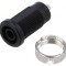 Conector banana 4mm soclu 25A 1kV negru nichelat