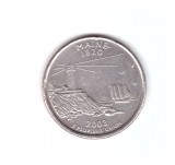 Moneda SUA 25 centi/quarter dollar 2003 P Maine 1820, stare buna, curata
