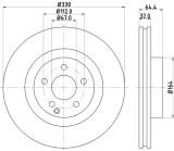 Disc frana MERCEDES GLK-CLASS (X204) (2008 - 2016) KRIEGER 0950004149