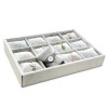 Tava Expunere Ceasuri 12 Spatii Catifea Neagra/Rosie/Gri Watchbox 35x24x5cm Cutie Bijuterii Premium