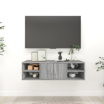 Gossi raft de perete, gri sonoma, 102x30x29 cm, lemn compozit foto
