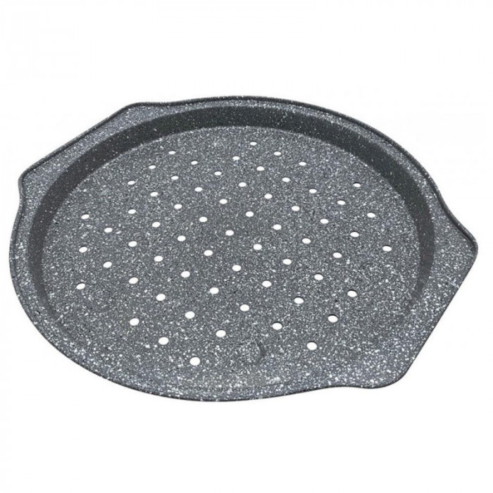 Tava pizza Klausberg KB 7496, 35x33 cm, finisaj marmura, gri