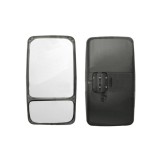 Oglinda retrovizoare exterioara Tir Partea Dreapta Geam Impartit Manuala Incalzita 330X185mm pentru brat fi 20/32mm, oglinda mica se regleaza separat, Aftermarket