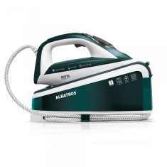 Statie de calcat Albatros Royal steam care green, 3000 W, 8 bar, Talpă ceramică, Rezervor 1.5 L, Funcţie de auto-curăţare, Reglaj automat temperatură,