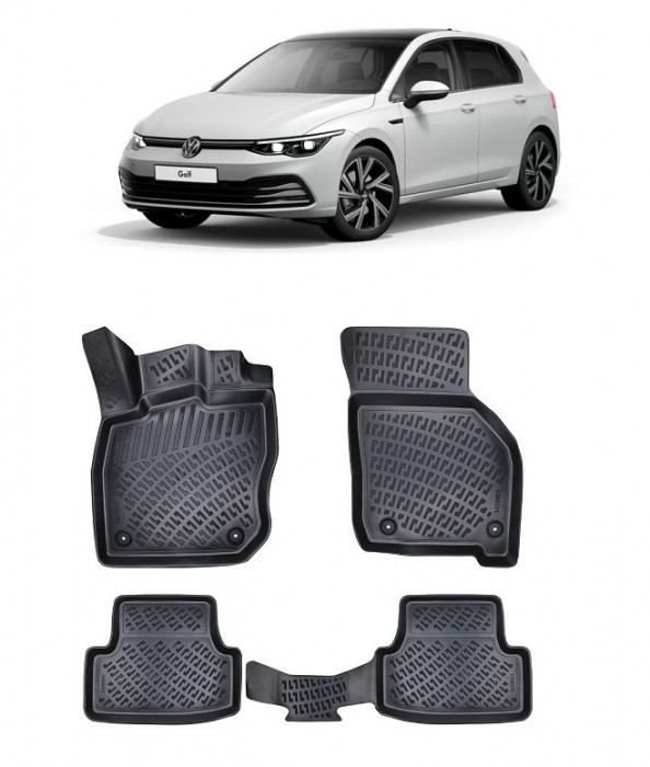 Set Covorase Auto Cauciuc Volkswagen Golf 8 Cutie Automata (2019-2022)