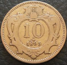 Moneda istorica 10 HELLER - AUSTRIA / Austro-Ungaria, anul 1895 *cod 1796 A foto