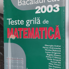 TESTE GRILA DE MATEMATICA BACALAUREAT SERDEAN ULMEANU BISBOACA ANDRONACHE