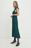 Cumpara ieftin Answear Lab rochie culoarea verde, maxi, evazati
