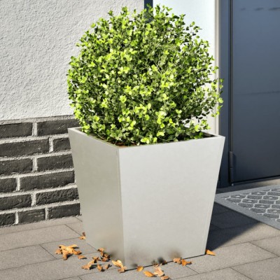vidaXL Jardiniere grădină, 2 buc., 40x40x40 cm, oțel inoxidabil foto