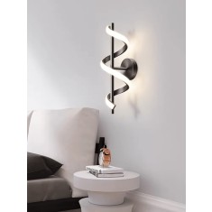 Aplica LED, 15W, 800lm, spirala creativa, negru, lumina calda/neutra/rece