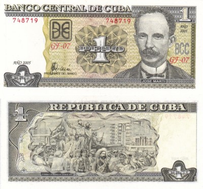 CUBA 1 peso 2005 UNC!!! foto