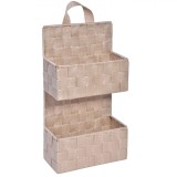 Coș Depozitare Ratan, Bej, 2 Nivele, 21x9x37cm, Oem