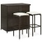 Gossi set de bar, 3 piese, maro, poliratan