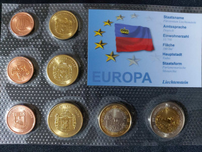 Set Euro - Probe - Liechtenstein 2004 - 8 monede foto