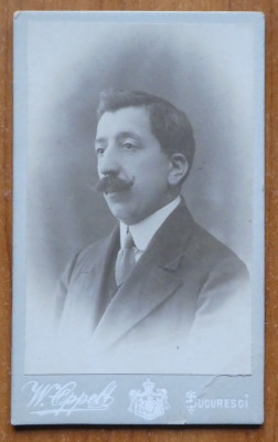 Fotografie pe carton de secol 19 , Emil Garleanu , Emilgar , impecabila foto