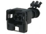 Conector Auto JPT Mamă 2 Pini Negru