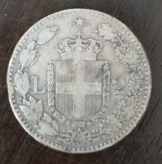 Moneda Italia - 2 Lire 1884 - Argint