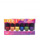 Cumpara ieftin Set 6 nuante lac de unghii, Opi, Rock your Rainbow Colection, 4 x 3,75ml