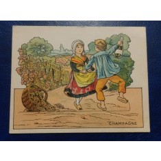 Franta 1901 - cartonas cu reclama de sampanie