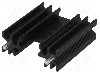 Radiator extrudat, aluminiu, 38mm x 34.5mm, neagra, STONECOLD - HS-135A-38