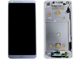 Display LCD cu Touchscreen si Rama Alb LG G6, OEM