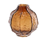 Cumpara ieftin Vaza flori sticla maro 16,5 x 18 cm
