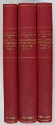 ENCICLOPEDIA INVENTIUNILOR TEHNICE VOL I , II , III de NIC. P . CONSTANTINESCU , 1939 foto